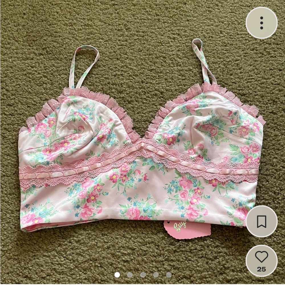 Sugar Thrillz X Dolls Kill Floral Silk Cami NWT